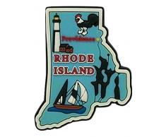 Rhode Island STATE Multi Farbe PVC Kühlschrank Magnet