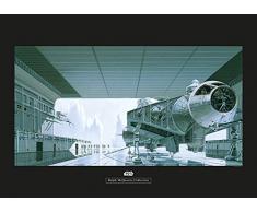 Komar Wandbild Star Wars Classic RMQ Hangar Shuttle | Kinderzimmer, Jugendzimmer, Dekoration, Kunstdruck | ohne Rahmen | WB141-70x50 | Größe: 70 x 50 cm (Breite x Höhe)