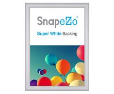 Snapezo Poster Rahmen, 3,2 cm Profil, Frontlader Schnell Poster Wechseln, Wand montiert, Professional Serie 17x24 Silber