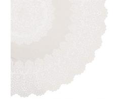 Tischdecken Amira Vinyl 180cmØ Ivory