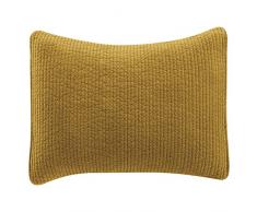 HiEnd Accents Kissenbezug, Baumwolle, gesteppt, Samt Standard Tuscan Yellow