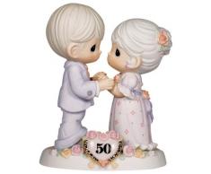 Precious Moments, Wir teilen A Love Forever Young, 50. Jahrestag, Bisque Porzellan Biskuit Porzellan Figur, 115912