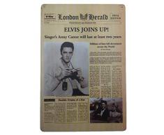 AIQIBAO Aikibao Blechschild Mann Frau Wand Vintage Dekor Chaplin Mona-Lisa für Küche Zuhause Garage Bar Pub Outdoor Retor Art Schild 30,5 x 20,3 cm 191