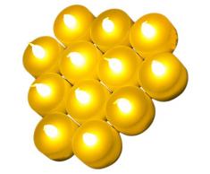 SHINE 24 flackernde Kerzen Set läuft auf Batterien flackernd wie eine echte Kerze batteriebetriebene Teelichter Flammenlose Kerze Hochzeit Teelicht Zwei Dutzend Lange Lebensdauer