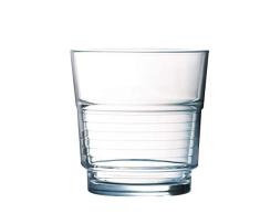 Arcoroc ARC 58055 Spirale Trinkglas, Wasserglas, Saftglas, 200ml, Glas, transparent, 6 Stück