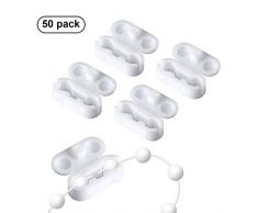 Magicfour Jalousienkettenverbinder, 50 Stück, Kunststoff, Jalousie-Schnur-Verbindungsclips, für vertikale Raffrollo, Kugelkette