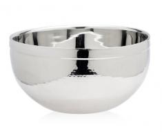 Godinger Salatschüssel, gehämmert, silberfarben