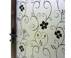 DuoFire Deko-Wandsticker gebeizt Nonadhesive Sichtschutz DP014B (304.80 x 36 cm)