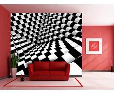 AG Design FTxxl 1437 Schwarzweiss -abstraktes Muster, Papier Fototapete - 360x255 cm - 4 teile, Papier, multicolor, 0,1 x 360 x 255 cm