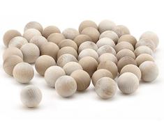 Hygloss Holzkugeln, unlackiert, 1,9 cm, 18 Stück 1-Inch, 48 Pc.