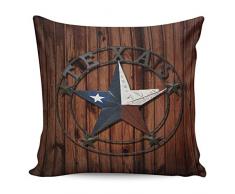 Prironde Quadratischer Couch-Kissenbezug aus Baumwolle Leinen Dekorative Vintage Love Multicolor Knoten mit Herz hängend Valentinstag für Zuhause Schlafzimmer Sofa Auto Café Kino Kino 20x20in Wood Grain19pre2277