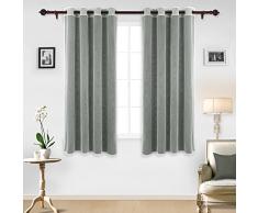 Deconovo Verdunkelungsvorhang für Schlafzimmer, 132,1 x 213,4 cm, Schokoladenbraun, 2 Stück