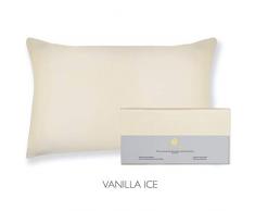 Beauty of Orient – 25 Momme 100% Reine Maulbeerseide Kissenbezug für Haar und Haut – natürliche hypoallergene Seide Kissenbezug – ideal für Schönheit Körper und Schlaf Queen - 20 x 30 Vanilleeis