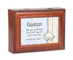 Cottage Garden Godson We Are So Blessed Holzmaserung, Spieluhr mit Seil