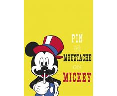 Disney Wandbild von Komar | Mickey Mouse Moustache | Kinderzimmer, Babyzimmer, Dekoration, Kunstdruck | Größe 50x70cm (Breite x Höhe) | ohne Rahmen | WB042-50x70