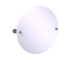 Allied Brass Carolina Crystal Collection Frameless Round Tilt Mirror with Beveled Edge Wandspiegel, Mattgrau