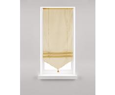 Linder Aspect 0171/18/338 Gardine, aufziehbar, Leinen, spitz, beige, 90X165