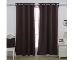Deconovo isoliert Verdunkelungsvorhang, braun, 132,1 x 241,3 cm