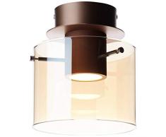 Brilliant Beth LED Deckenleuchte 1flg kupfer matt/bernstein, Glas, 10 W