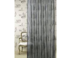 Athen Home Textile Aranjuez – Wohnzimmer Vorhang mit Schlaufen, 100% Polyester-Voile, 140 x 265 cm, Schwarz