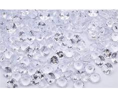 Angzhia 2/4 cm Hochzeit Tischstreuer Streudeko Kristalle Acryl Diamanten Strasssteine für Hochzeit Brautparty Vase Perlen Dekoration, acryl Kristall, Transparent-1, 4/5 inch (2cm)