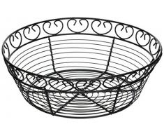 Winco WBKG-10R Obstkorb, Draht, 25,4 x 7,6 cm, Schwarz