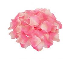 JUYO VONSAN Distanzhalter Rosenblätter geruchlos Blütenblätter Künstliche Rosenblätter für Your Special Wedding pink/weiß