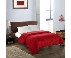 Chic Home Zahava Kuscheldecke, ultraweiches Fleece, Mikroplüsch Full/Queen rot