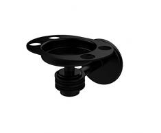 Allied Brass 7126D-BKM Satellite Orbit One Zahnputzbecher und Zahnbürstenhalter, gepunktet, Mattschwarz