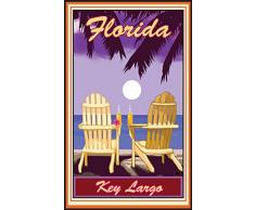 Northwest Art Mall jk-5704 acpc Key Largo Florida Adirondack Stühle Palmen Corona Print von Künstler Joanne Kollman, 27,9 x 43,2 cm