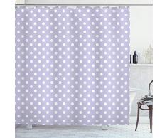 ambesonne Polka Dots Home Decor Kollektion, illustration von Bright Rainbow farbigen Punkte Big Kreise Spots Spielzimmer Kids Polyester-Thema,-Badezimmer Dusche Vorhang-Set mit Haken, Multi, Textil, Multi 14, 69W x 70L