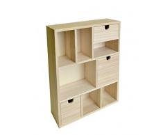 Artemio 14002156 Schubladenschrank, 9 Fächer, Holz, Beige, 30 x 10 x 40 cm