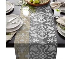 Family Decor Leinen Jute, Tischläufer Kommode Schals, abstrakte handbemalte Baum Küche Tischläufer für Abendessen, Urlaub, Partys, Hochzeit, Events, Dekoration – 13 by 90 Inch Classical-002fad7676