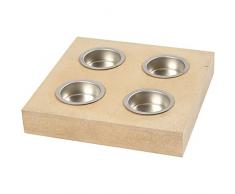 57451 Create Craft Quadratisches Teelicht, 16,5 x 16,5 cm, MDF, 1 Stück