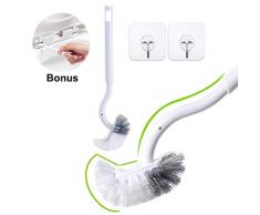 Marbrasse Slim Compact Bad WC Schüssel Bürste mit Halter für Bad Stroage - WC Bürste Stabil, Tiefenreinigung, 2er Set 1* Toilet Brush