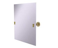 Allied Brass Frameless Rectangular Tilt Mirror with Beveled Edge Wandspiegel, Messing unlackiert
