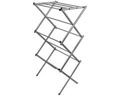 Klappbarer Dreistufiger Wäscheständer aus Metall von Home Vida