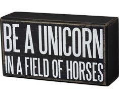 Primitives by Kathy Classic Weihnachtsstrumpf, Sei EIN Einhorn, 5.5 x 3-Inches