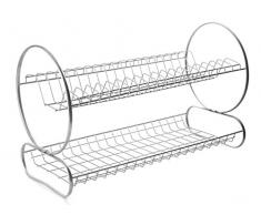 Filtex Abtropfgestell Edelstahl 18/8 LAT. Oval 2/P, Silber, Unica