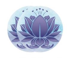 Fliegengitter Türaufkleber Aufkleber - 4 Zoll Blue Lotus