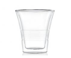 H&H 2Touch Set Gläser, Doppelt Borosilikat, Transparent, 33 cl, 2 Stück