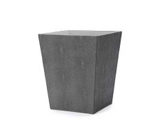 WV Abfallkorb aus Kunstleder für Zuhause, Küche, Bad und Büro dunkelgrau