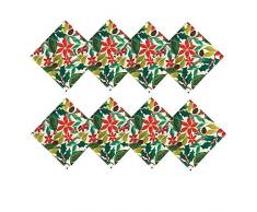 Newbridge Pine Hill Tischdecke, Weihnachtsbaum, Bauernhof, Stoff, Nostalgie, Retro-Weihnachten, Bauernhof-Druck, bügelfrei und fleckenabweisend, Stoff-Tischdecke, Servietten, Platzsets und Tischläufer Modern Set Of 8 Napkins mehrfarbig