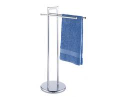 Wenko 16687100 Arktika Handtuch- und Kleiderständer Bolzano - 2 Arme, Alu Finish, 29 x 92 x 55 cm