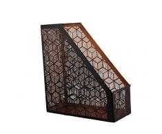 Deco Company Zeitschriftenhalter, Metall, Schwarz/Braun, 30,5 x 27,9 cm 12 x 11 schwarz/braun