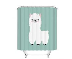 Fangkun Duschvorhang Art Badezimmer Decor – Wasserdichter Polyesterstoff Badvorhänge Set – 12 Stück Duschhaken – 182,9 x 182,9 cm 72 x 72 inches Yl233#