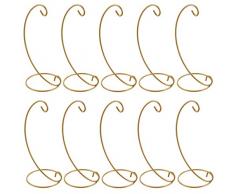 OwnMy 10 Stück Ornament Ständer Ständer Halter Eisen Hängeregal zum Aufhängen von Globe Luft Pflanzen Terrarium Hexe Ball Kugeln Home Party Craft