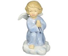 COSMOS 10424 feines Porzellan Figur Engel betend, 4–1/4-Zoll, blau