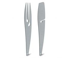 koziol Grillbesteck Shadow, Kunststoff, cool grey, 1,5 x 5,2 x 34,7 cm