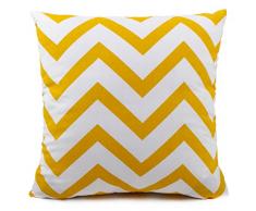 sitiawan Kissenbezug aus solidem Baumwoll-Leinen, dekorativer Überwurf, Chevron-Streifen, Kissenbezug für Stuhl, Sofa, Bett 20 X 20 Inches gold